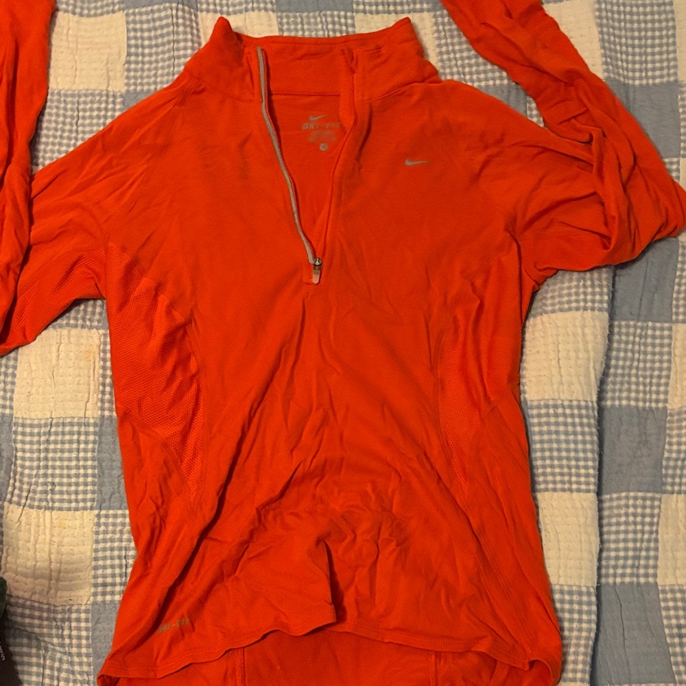 Nike Vibrant Orange Quarter-Zip Top